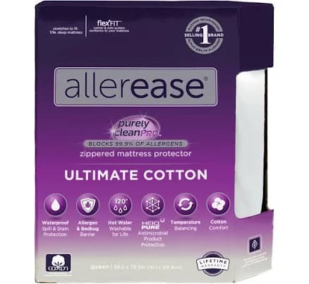 Allerease Ultimate Cotton Zippered Mattress Protector