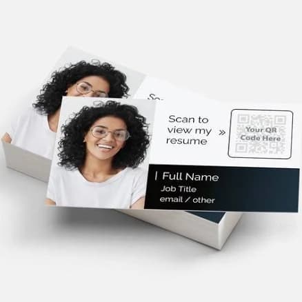 Custom Business Cards | 50 qty | VistaPrint | Design: White, QR Code, Purpose, Modern & Simple, Styles & Themes