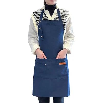 LOYGLIF Apron for Men Women with Adjustable Straps and Large Pockets