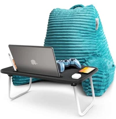 Nestl Reading Pillow with Portable Lap Desk Stand