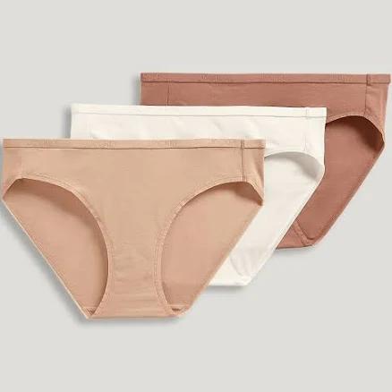 Jockey Women's Organic Cotton Stretch Logo Bikini 3-Pack