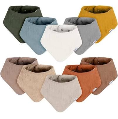 Gerber Baby Neutral Muslin Bandana Bibs