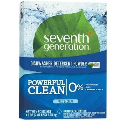 Seventh Generation Free Clear Dishwasher Detergent Powder