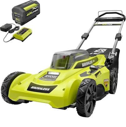 RYOBI 40V Brushless 20 in. Cordless Battery Walk Behind Push Lawn Mower with