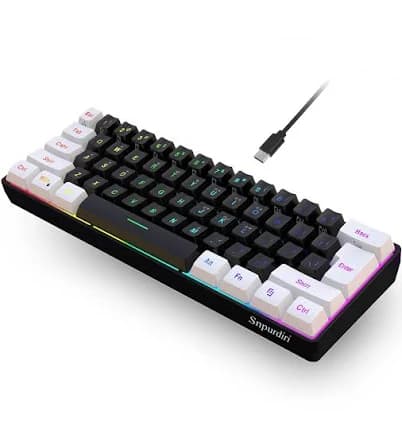 Snpurdiri 60% Wired Gaming Keyboard