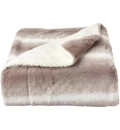 Oversized Faux Fur Throw Blanket