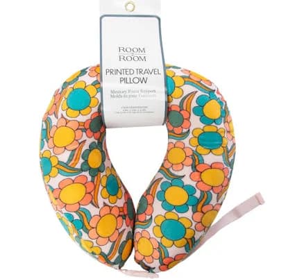 Printed Memory Foam Travel Pillow 10In X 11In