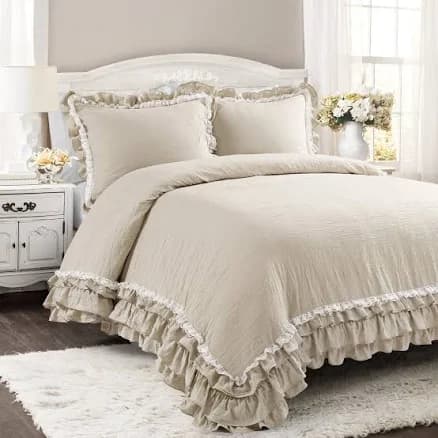 Lush Decor Ella Ruffle Lace Comforter Set