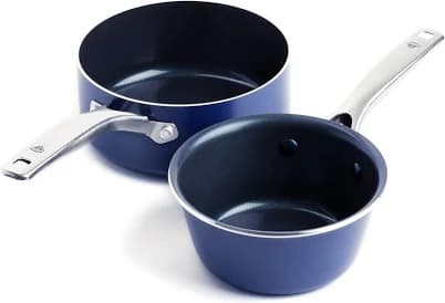Blue Diamond Cookware Diamond Infused Ceramic Nonstick Saucepan Set