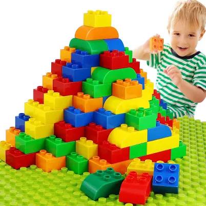 Building Blocks for Toddlers 2-5 Including a Baseplate, 150 Piece Big Building Blocks for Kids, Block and Bricks Set Educational Toys for Children