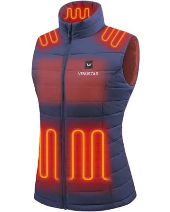 Venustas Women's Lightweight Heated Vest with Battery Pack