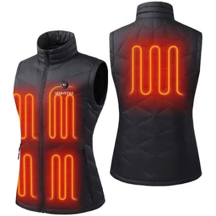Venustas Women's Heated Down Vest with Heating Pockets
