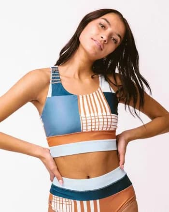 Nani Swimwear Women's Cut Back Crop Top Swimsuit