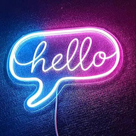 Hello Talk Bubble Neon Sign