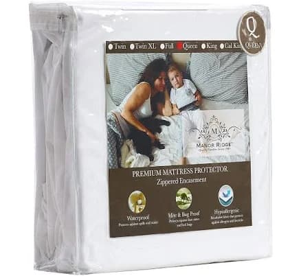 Manor Ridge 100% Waterproof Hypoallergenic Mattress Protector
