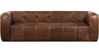 Poly & Bark Capa Sofa in Full-Grain Semi-aniline Italian Tanned Leather in Chocolate Brown