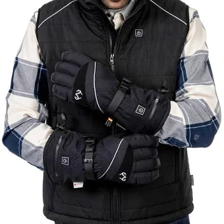 Realtree Heated Gloves with 2 Rechargeable 5000mAh Power Banks