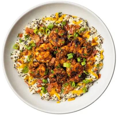 Snap Kitchen Blackened Shrimp with Quinoa Grits