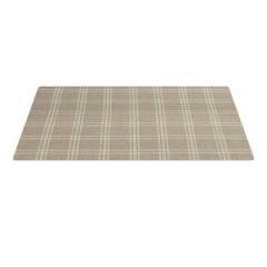 Cottonwood Handwoven Plaid Wool/Cotton Area Rug Cream/Tan