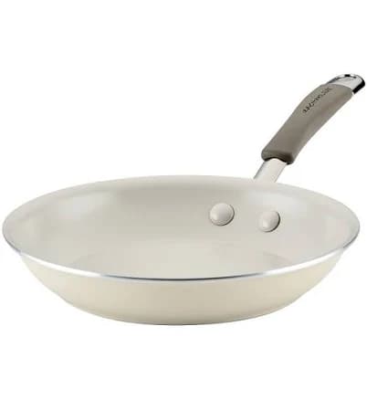Rachael Ray Cucina 8.5-in. Ceramic Nonstick Frying Pan, White, 8 INCHES