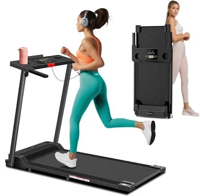 Treadmill with Handles, 2025 Upgraded Small Treadmill Home, Portable Electric Treadmills for Home 300 lbs Weight Capacity,Walking Pad Treadmill