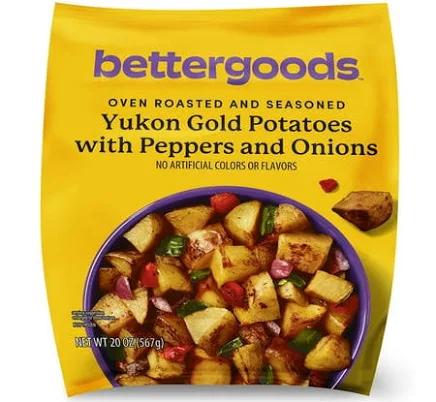 Bettergoods Oven Roasted and Seasoned Yukon Gold Potatoes with Peppers and Onions