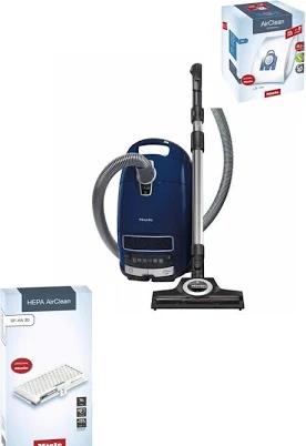 Miele Complete C3 Multi Surface Canister Vacuum Cleanser W/Turbo Head+ HEPA Filter + XL Value Pack, 8 Bags & 4 Filters