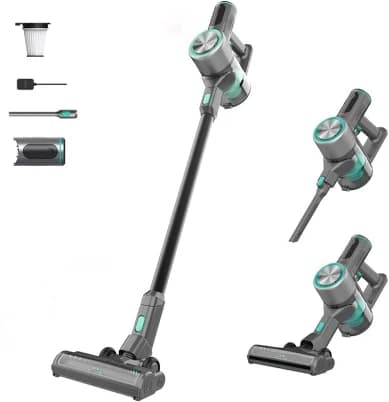 Wyze Cordless Vacuum S with 20Kpa Powerful Suction, Lightweight Stick with HEPA Filter, 300W Powerful Brushless Motor, 40mins Runtime for Home Hard