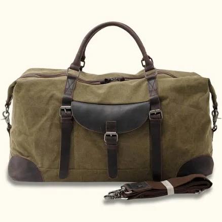 Western Leather Goods Rustic Range Rover Canvas Weekender Bag