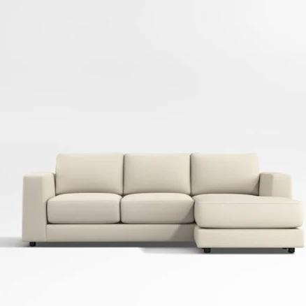 Crate & Barrel Peyton 3-Seat Reversible Sectional Sofa