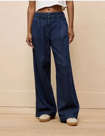 Ae Stretch Super High-Waisted Ultra Wide-Leg Jeans