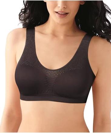 Bali Comfort Revolution Crop Top Wireless Bra 103J - Black - Size S