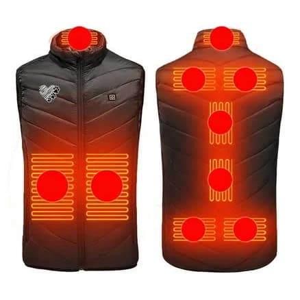Yoeyez Heated Plus Size Usb Charging Warm Heated Coat 9 Heating Smart Heating Jacket Winter Heating Coat For Women Outdoor Hiking Skiing