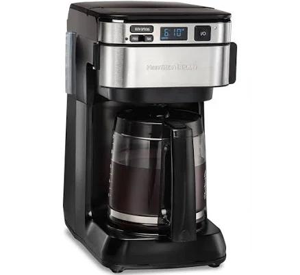 Front-Fill 12 Cup Programmable Coffee Maker with Swing-Out Basket