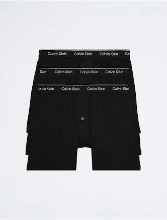 Calvin Klein Men's 3-Pack Knit Cotton Boxers