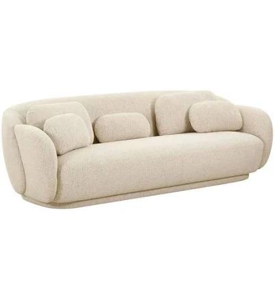 World Market Clements Boucle Curved Mid Century Sofa