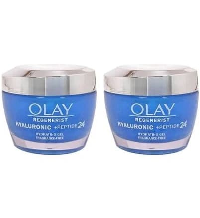 Of 2) ay Hyaluronic + Peptide 24 Hydrating Gel Fragrance Free 1.7 Oz Each