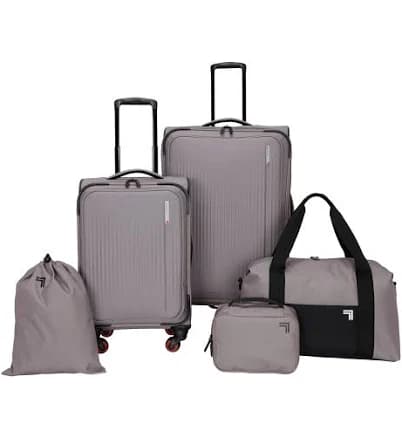 Sharper Image Travel EVA Molded 5 Piece Softside Luggage Set