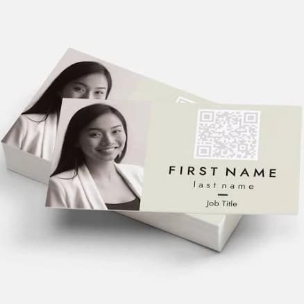 Custom QR Code Business Cards | 50 qty | VistaPrint | Design: Gray, QR Code, Modern & Simple, Real Estate, Business Services