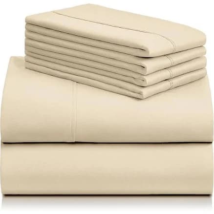 LuxClub 6 PC Bamboo Sheet Set