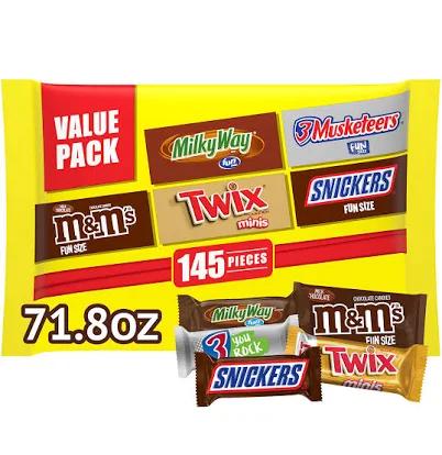 Mars Milk Chocolate Variety Pack Candy 145 pcs