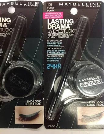 3 X Maybelline Lasting Drama By EyeStudio Gel Eyeliner #100 FOREST WP