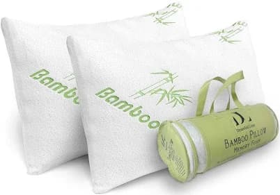 2 Snuggle Pedic Shredded Memory Foam Pillow W Bamboo Ultra Luxury