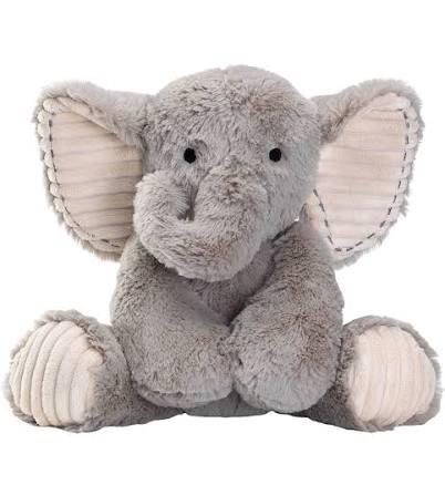 Lambs & Ivy Jungle Safari Gray Plush Elephant Stuffed Animal Toy