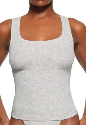Skims Cotton Rib Long Tank Top