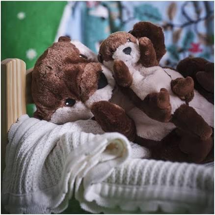 IKEA SKOGSDUVA Soft Toy Set of 2 Otter with Baby