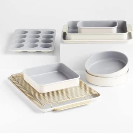 Caraway Complete 11-Piece Cream Ceramic Bakeware Set
