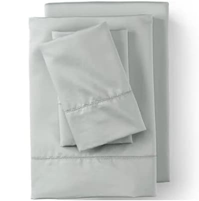 700 Thread Count Luxe Sateen Egyptian Cotton No Iron Bed Sheet Set - Lands' End - Gray