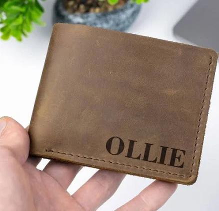 Personalized Leather Wallet for Men