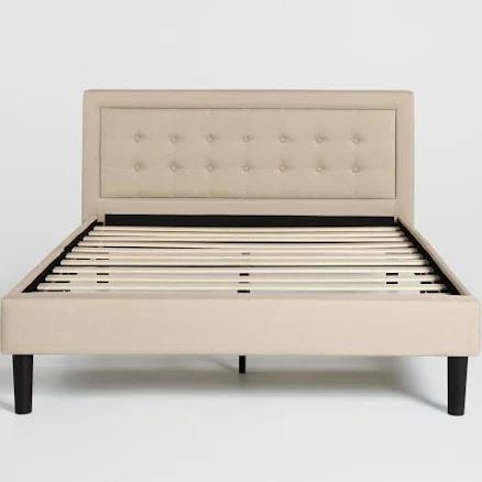 Size Bed Frame With headboard By DreamCloud Upholstered headboard Set Up Your New Bed Frame In Minutes